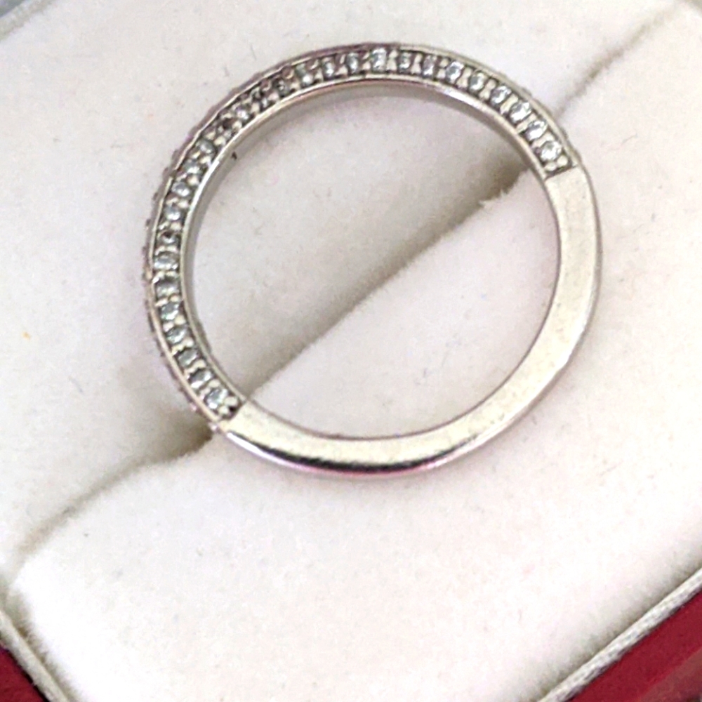 3 SIDED DIAMOND 3/4 ETERNITY BAND  SET IN PALLADIUM